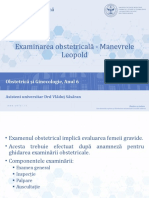 Examinarea Obstetricală Manevrele Leopold