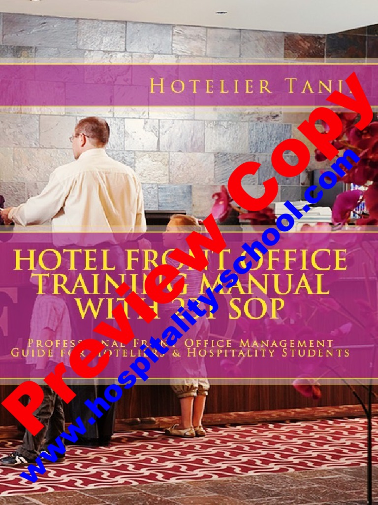 Hotel Front Office Training Preview PDF Cheque Service Industries