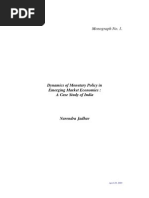 Download Dynamics of Monetary Policy in EMEs a Case Study of India by Mangala Ghosh SN61268540 doc pdf