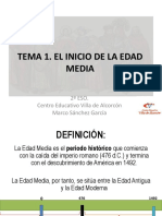 Tema 1 - El Inicio de La Edad Media. 2ºeso