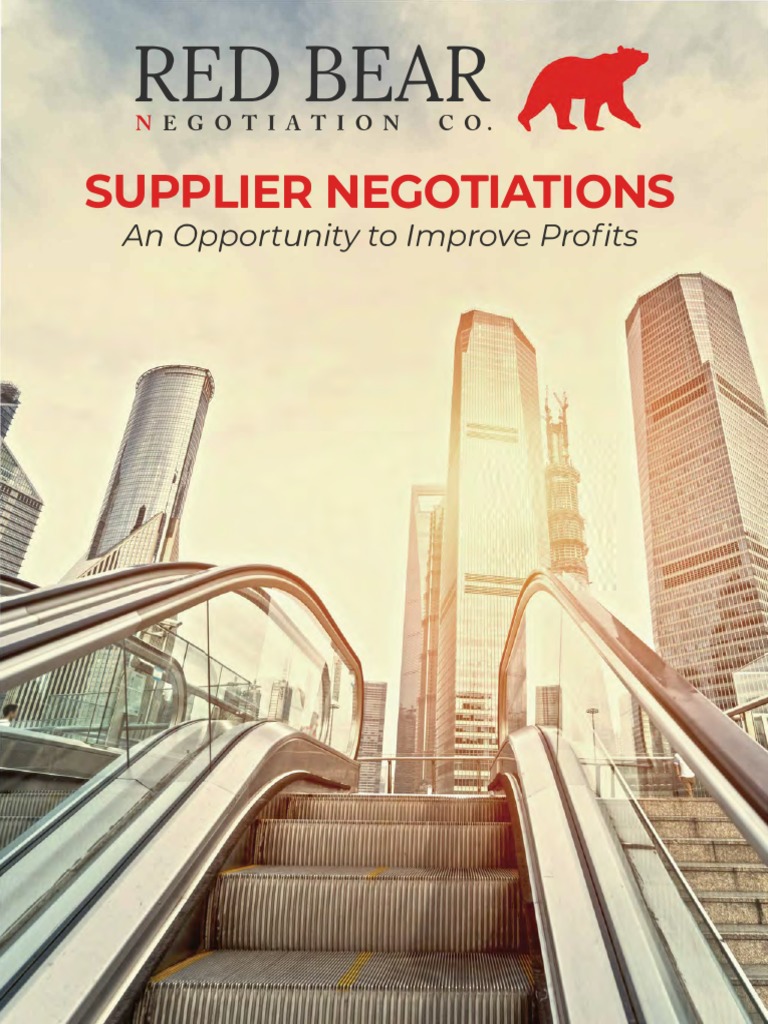 Supplier Negotiations An Opportunity To Improve Profits | PDF ...
