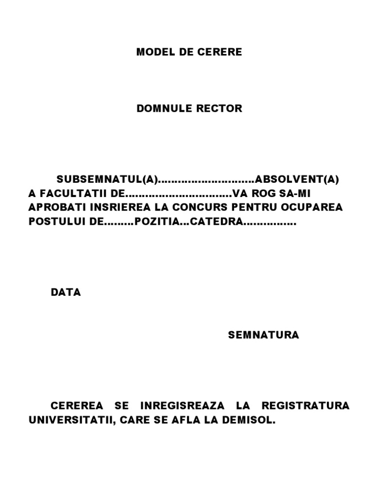 Model de Cerere | PDF