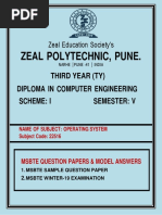 Zeal Polytechnic, Pune.: Third Year (Ty) Diploma in Computer Engineering Scheme: I Semester: V