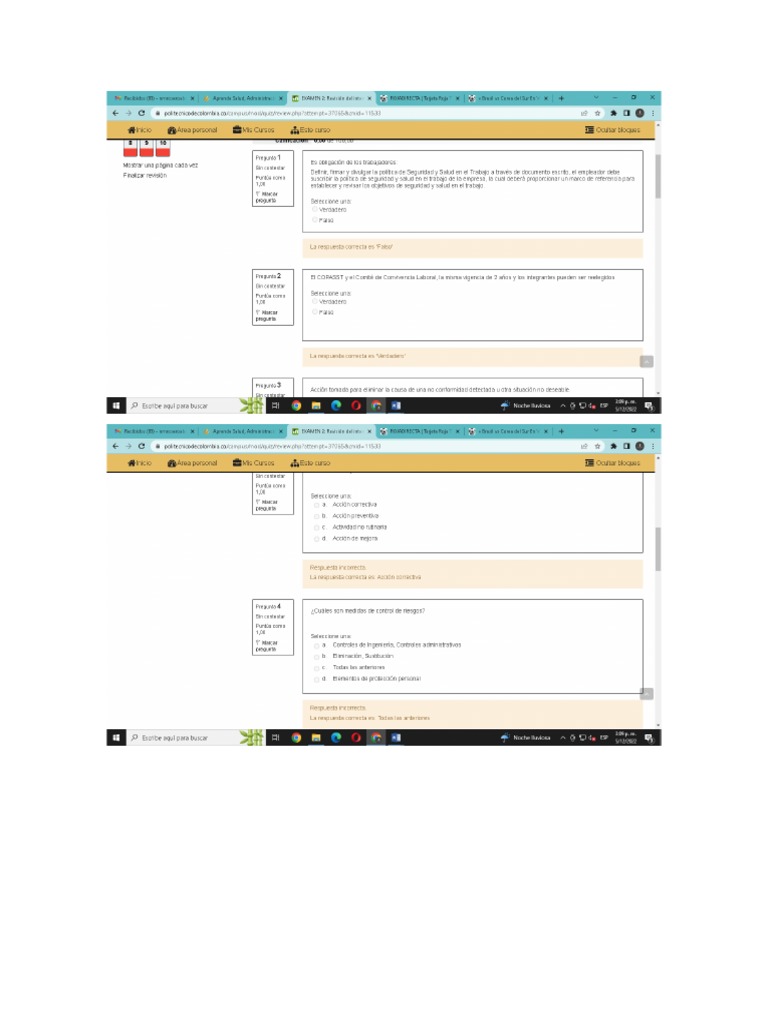 Evaluación 2 Sistema De Seguridad Y Salud En El Trabajo Pdf