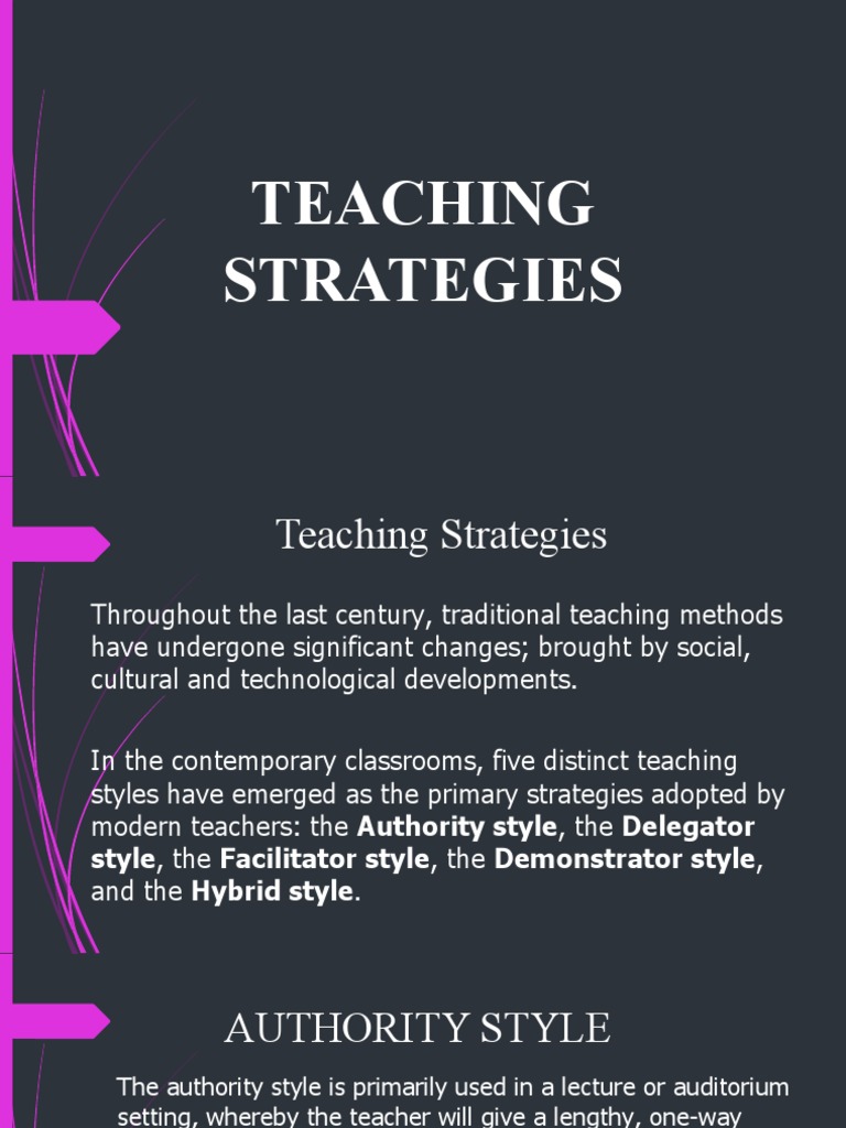 Teaching Strategies PDF Teaching Method Teachers