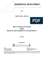 Bill of Quantities-Residential Development Maitama