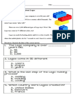 All About Legos (Passage 1 2ndQTR)