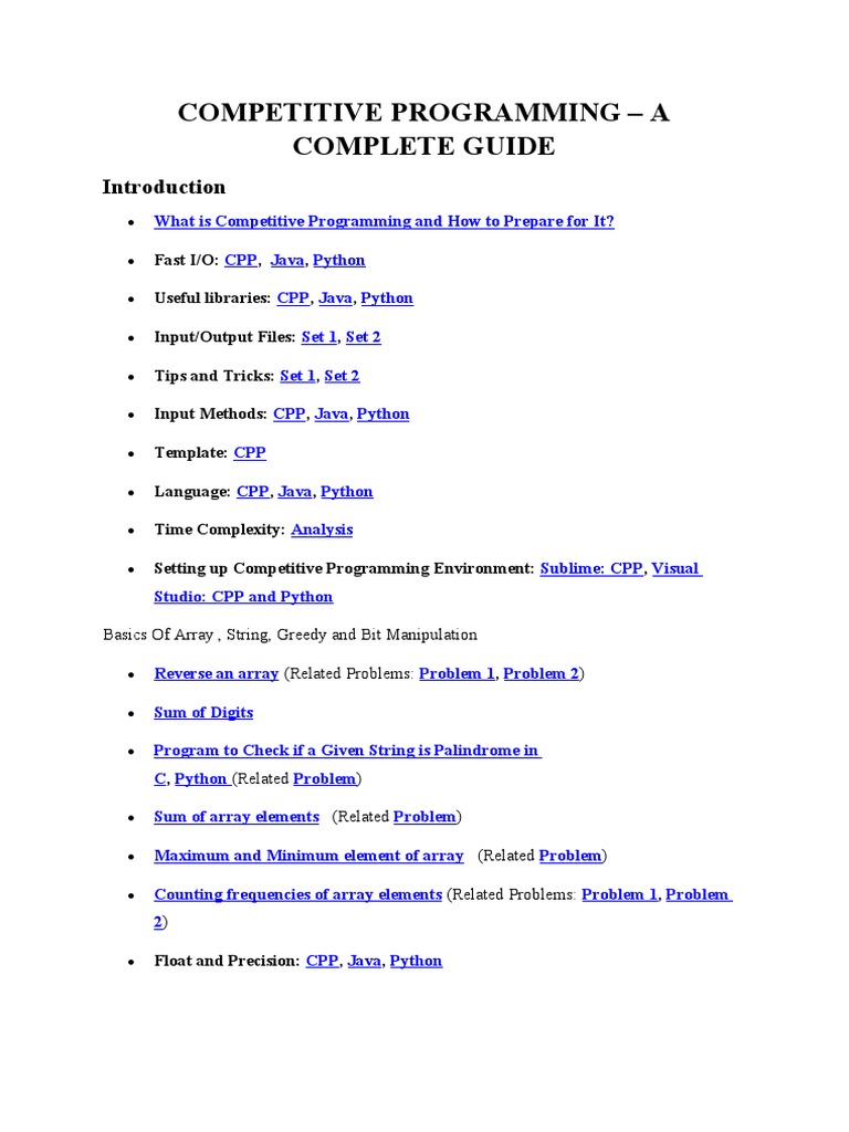 Competitive Programming | PDF