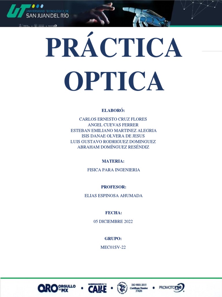 Práctica de Optica-1 | Descargar gratis PDF | Ligero | Láser