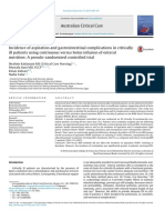 Incidence of Aspiration and Gastrointestinal Complications in Criticallyill