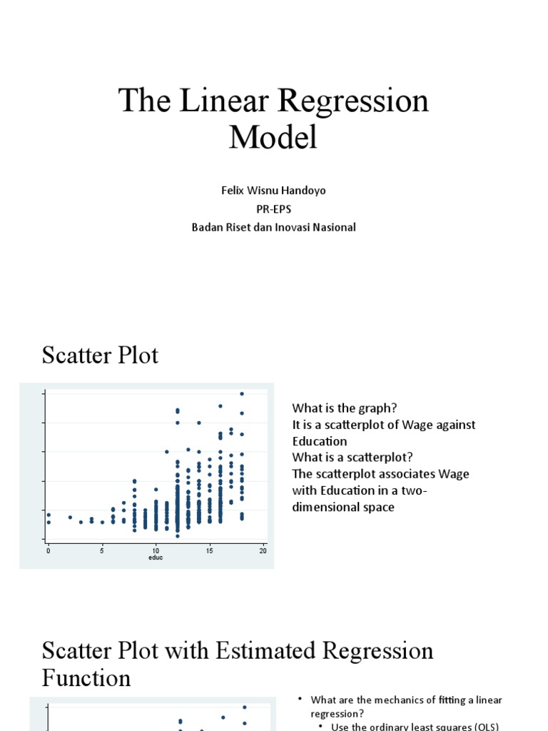 The Linear Regression Model | PDF | Regression Analysis | Errors And ...