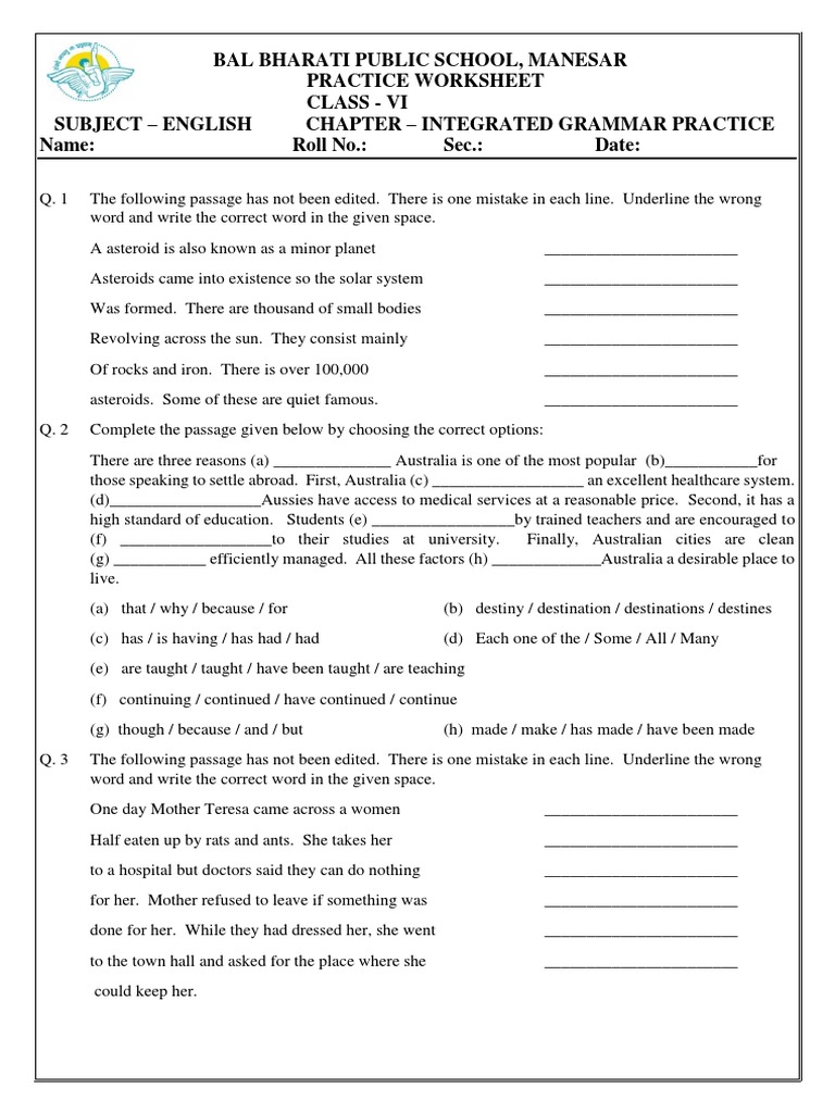 Integrated Grammar Practice 1 PDF