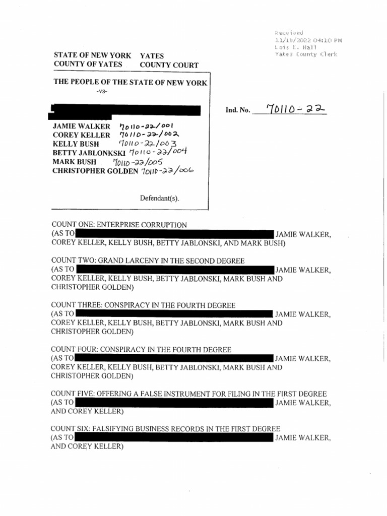 Yates County Fat Daddy's raid indictment PDF Indictment Criminal Law