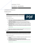 Ensaios mecânicos e não destrutivos avaliados em questionário