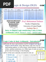 Lec4 - Intro. To Digital Logic Numbering Codes and Their Arithmetics