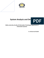 System Analysis and Design BY DR - MOHAMMED ELSAEH