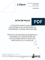 Acta de Fallo Servicio de Soporte Informático