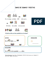 Problemas de Sumas y Restas Pictogramas