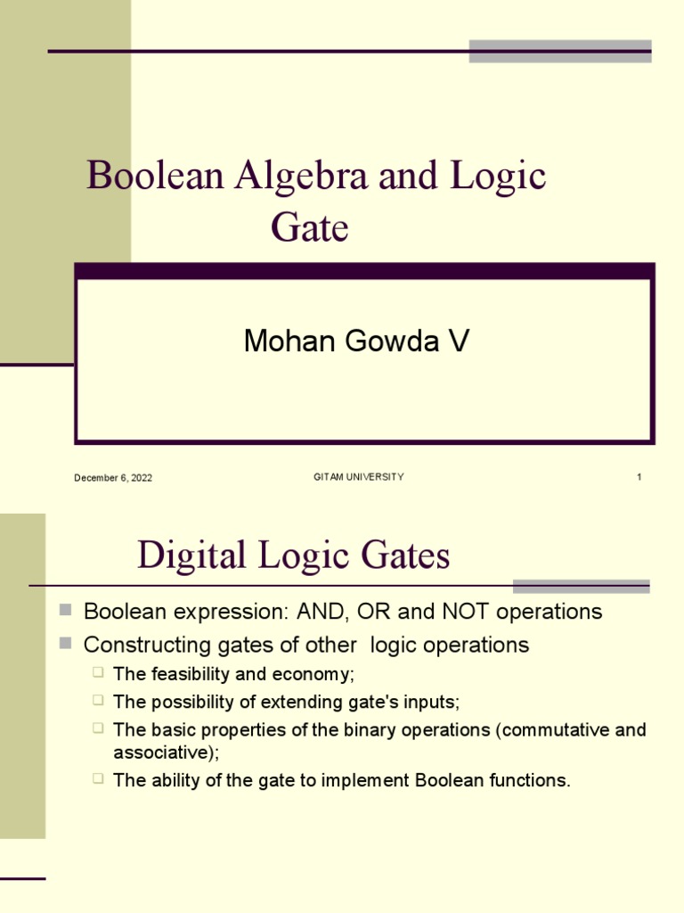Boolean Algebra for Engineering Students | PDF | Boolean Algebra ...