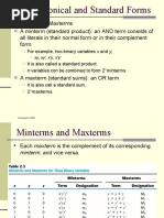 Min Terms and Maxterms