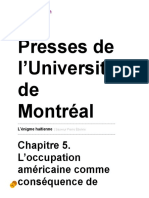 Presses de L'université de Montréal: Chapitre 5. L'occupation Américaine Comme Conséquence de