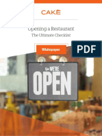 CAKE - Opening Restaurant Checklist