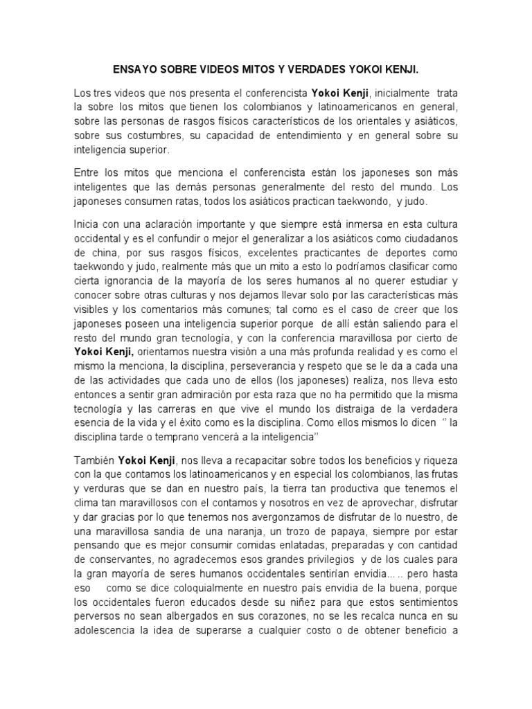 Mitos y Realidades según Yokoi Kenji | PDF