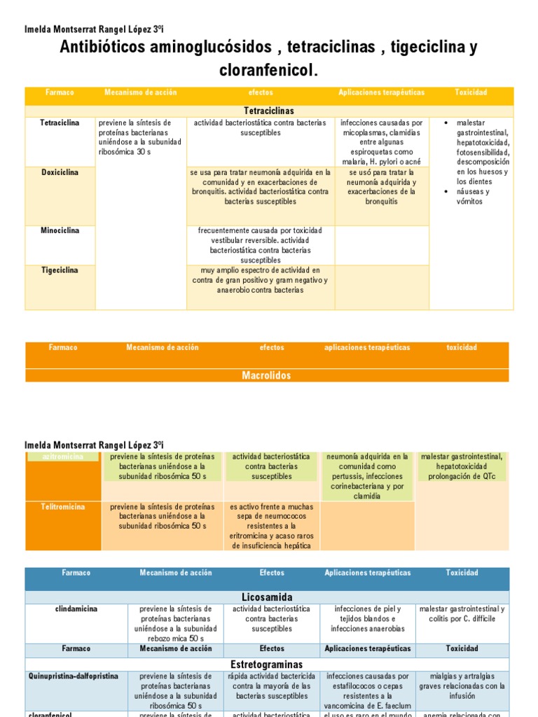 Antibióticos Aminoglucósidos PDF Farmacología Especialidades Medicas