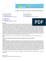 Incidencia de Los Distintos Tipos de Violencia Escolar en Primaria y Secundaria (X)