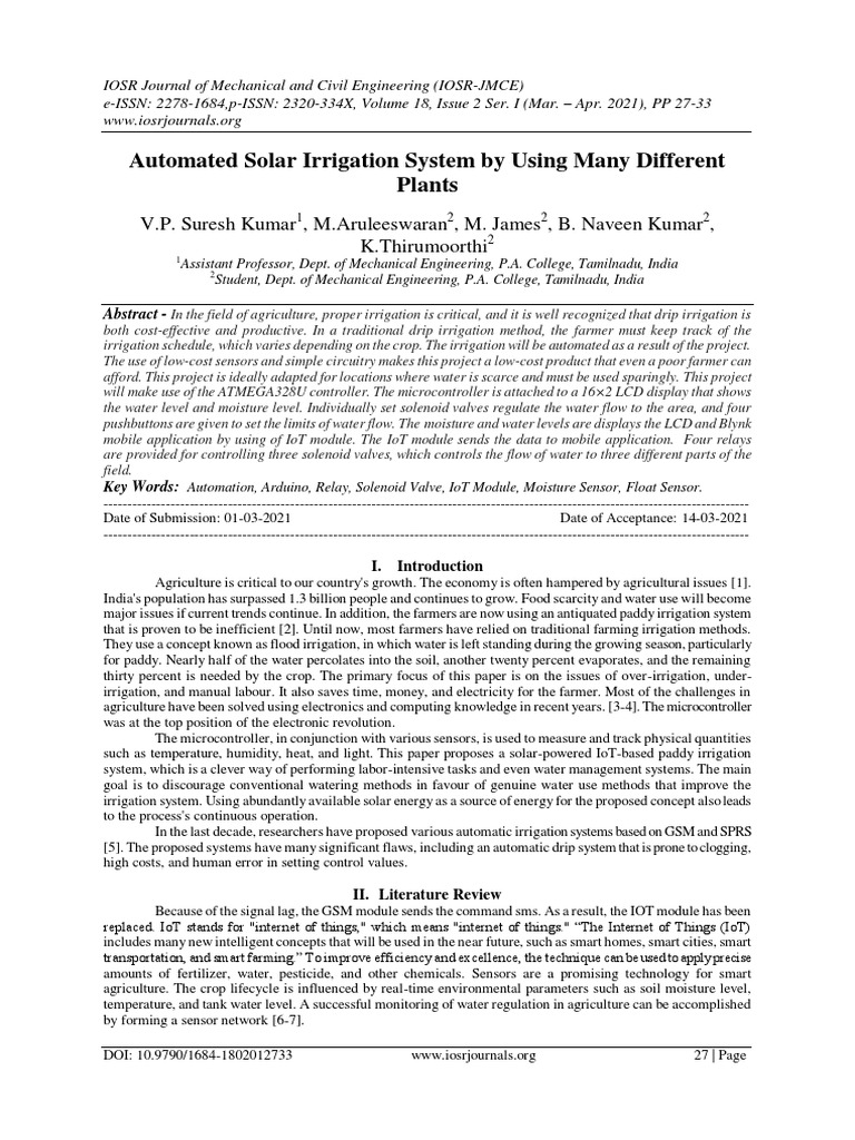 Automated Solar Irrigation System by Usi Circuit Diagram