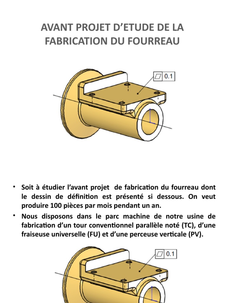 Étude de fabrication du fourreau | PDF | Usinage | Matériaux de ...