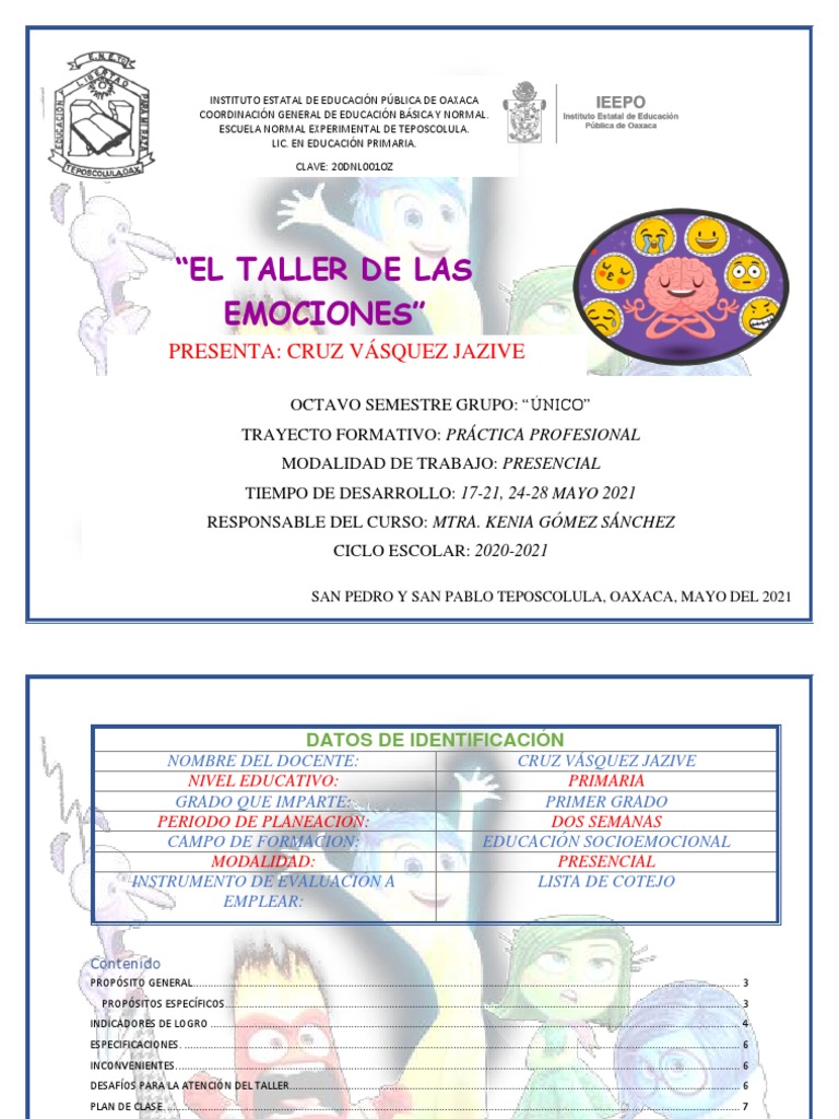 Taller Emocional para Primaria | PDF | Las emociones | Ira