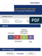 Developing Value With Oracle Audit Vault