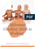 Milestone Checklist Birth To Walking