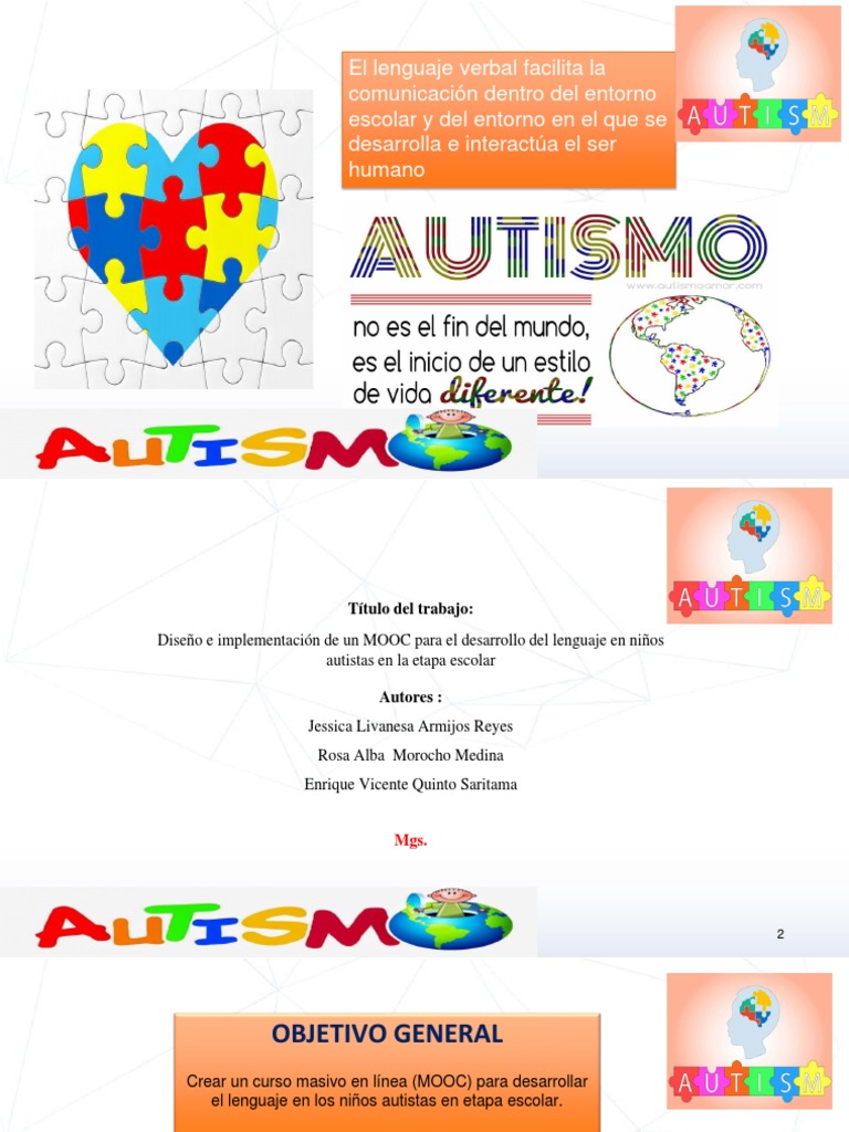 MOOC para Lenguaje en Niños Autistas | PDF | Curso abierto masivo en ...
