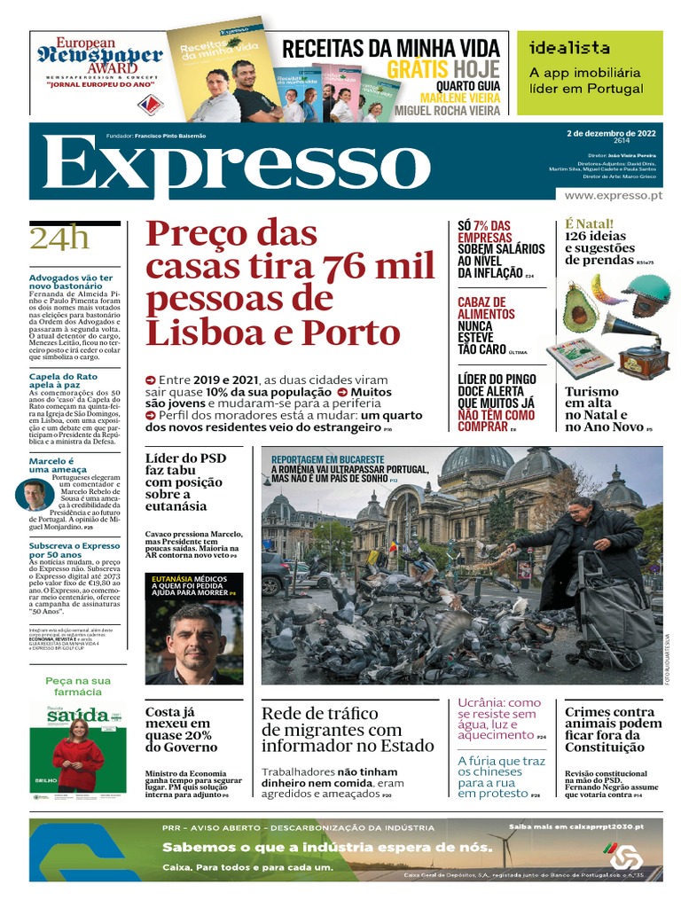 Expresso 2614 (20221202@JornaisPT) PDF Portugal Democracia