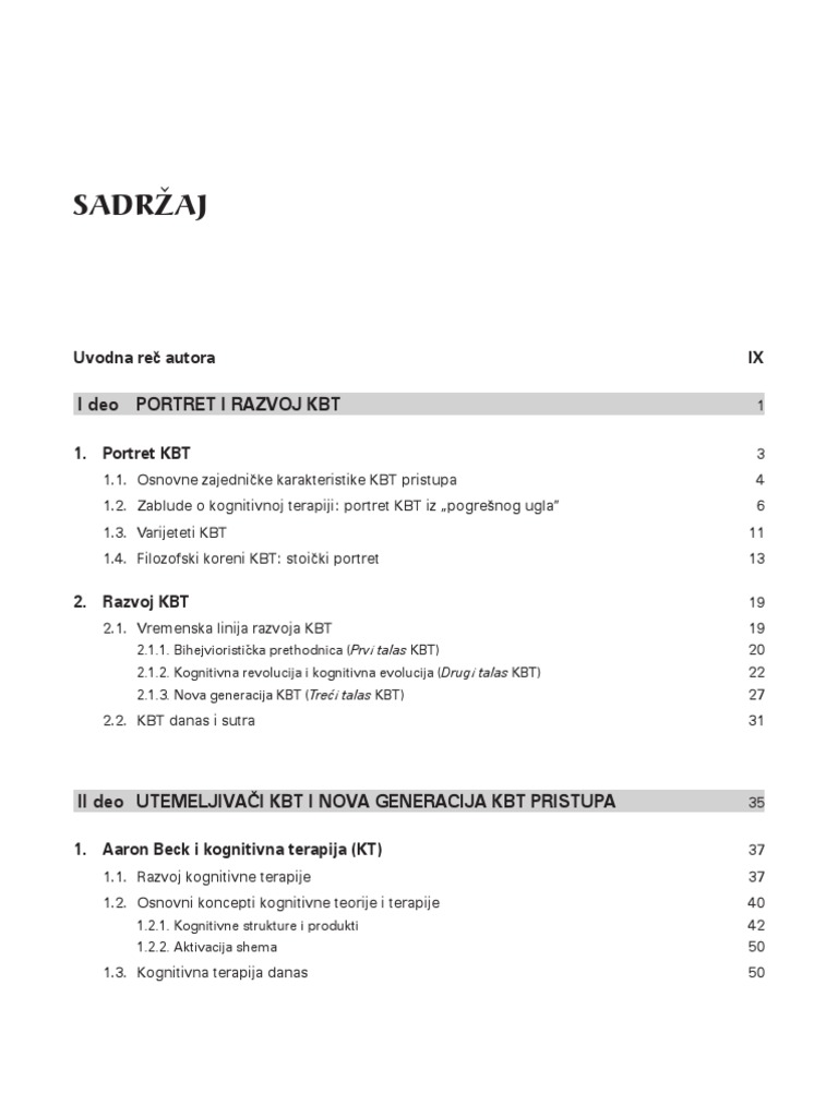 KBT Sadržaj | PDF