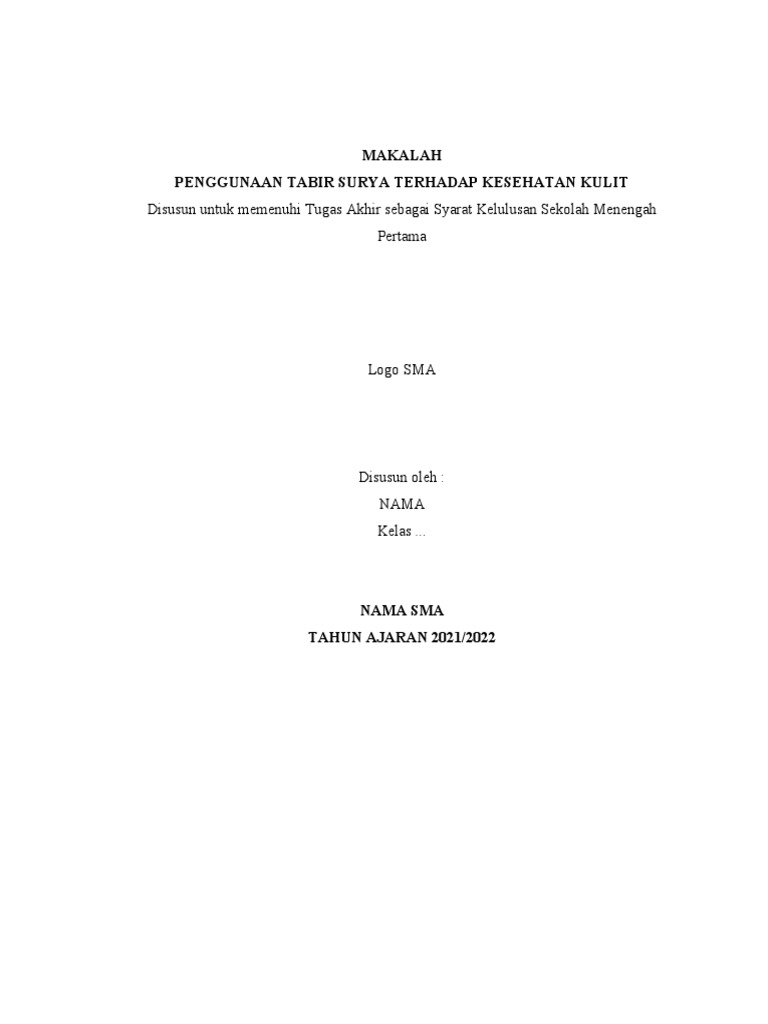 Pengaruh Tabir Surya pada Kulit | PDF