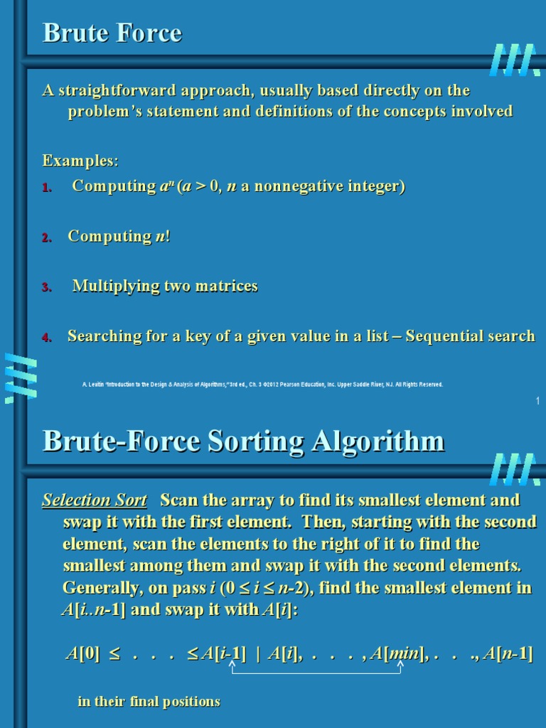 Chap3 - Bruteforce and Exhaustive Search | PDF | Theoretical Computer ...