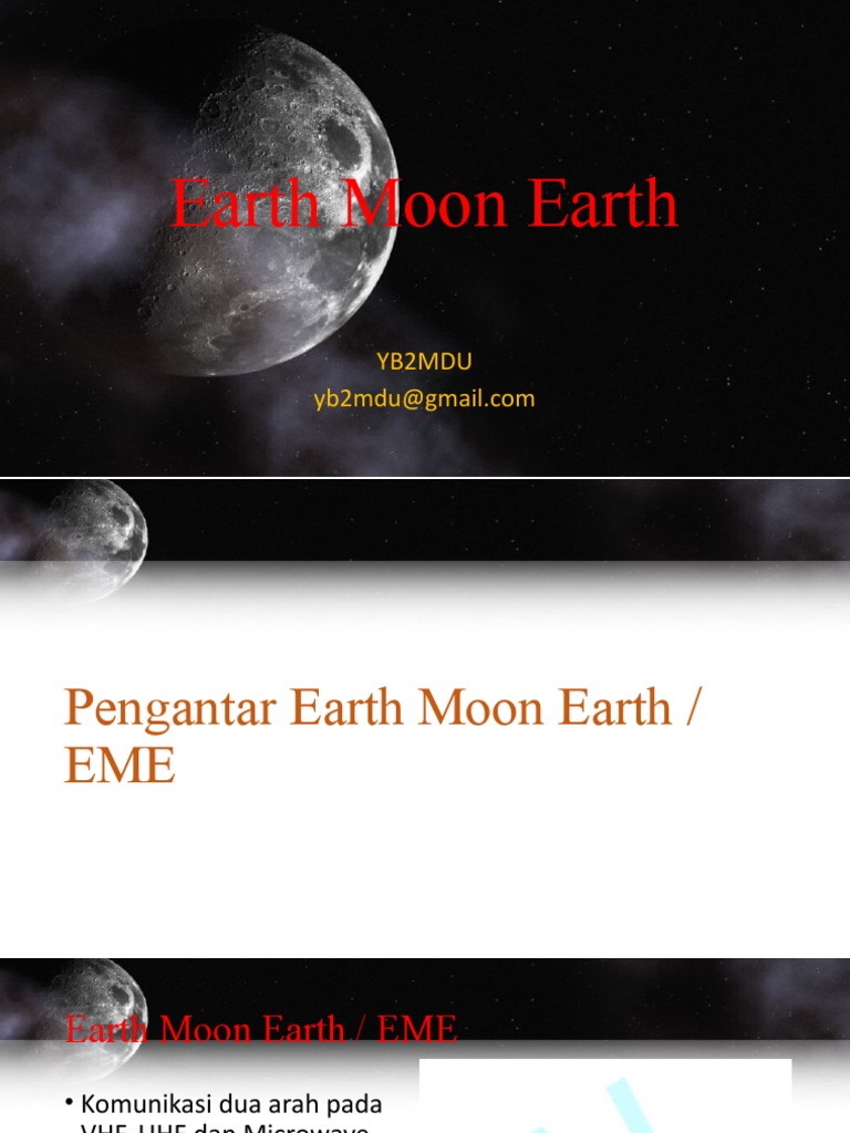 Earth Moon Earth YB2MDU v.1 | PDF