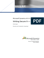 Microsoft Dynamics AX Writing Secure X++ Code