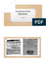 Guerra Civil Española. Resumen en Diapositivas