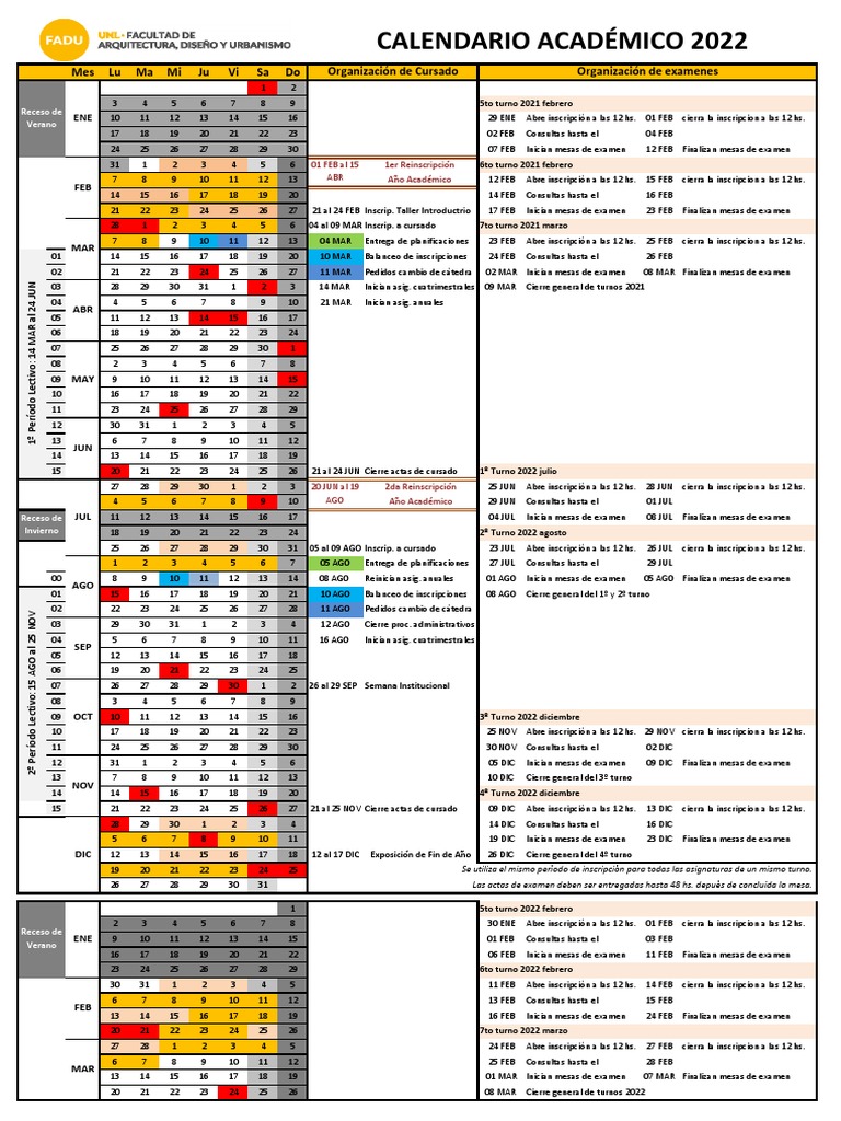 Calendario Fadu PDF