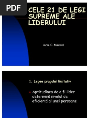 Cele 21 De Legi Supreme Ale Liderului