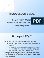 Introduction À SQL: Select-From-Where Requêtes À Relations Multiple Sous-Requêtes