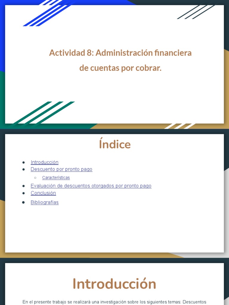 Descuentos por Pronto Pago en Finanzas | PDF | Pagos | Dinero