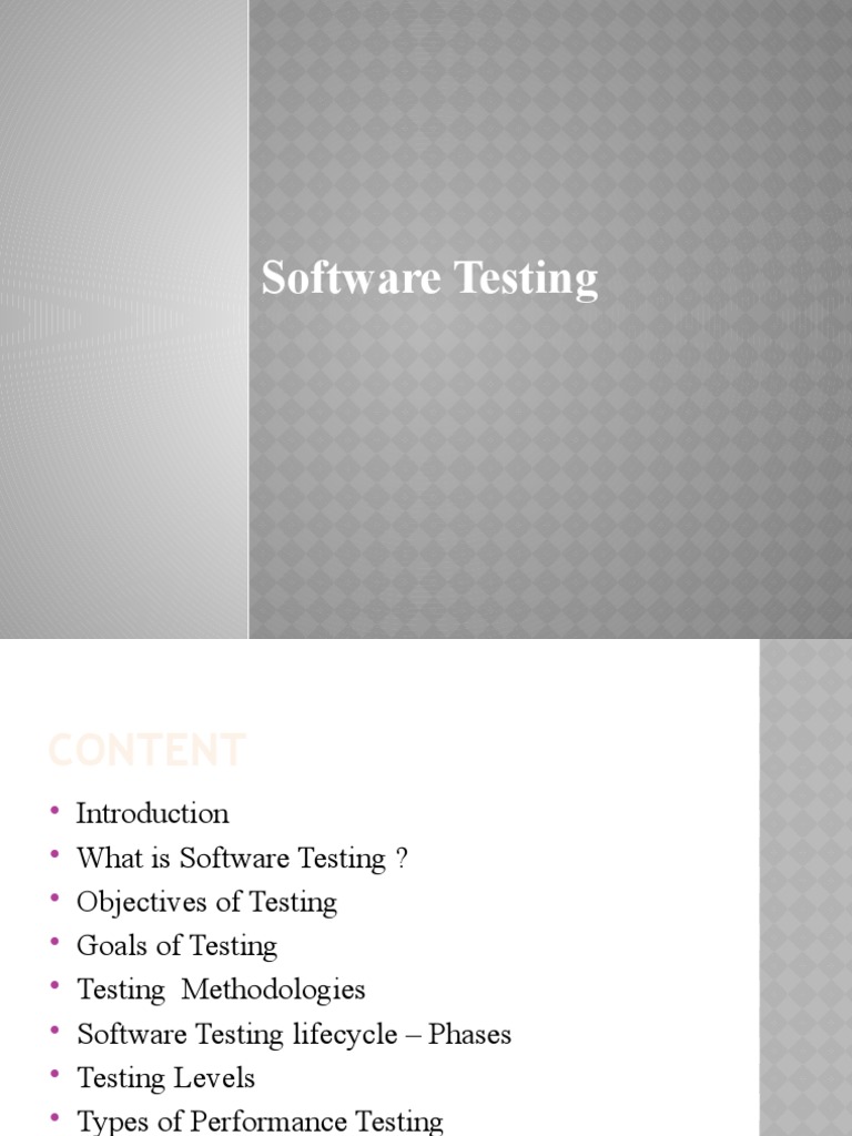 Software Testing PPT | PDF | Software Testing | Computer Program
