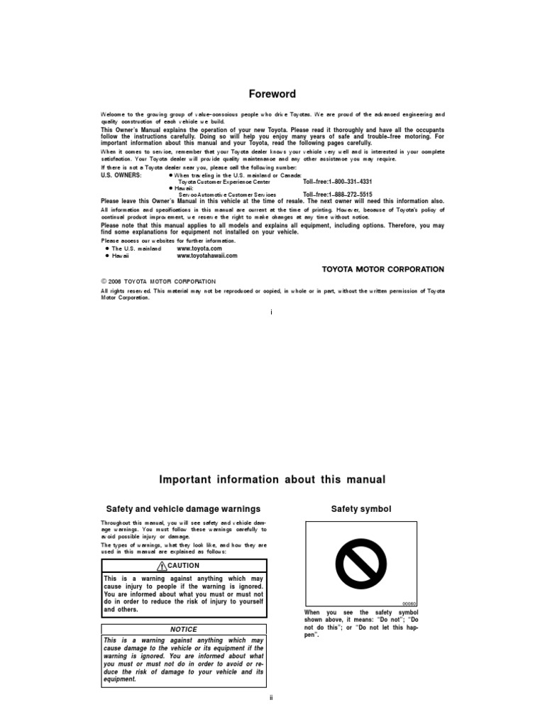 1995 TOYOTA LAND CRUISER OWNERS MANUAL PDF visual data 7