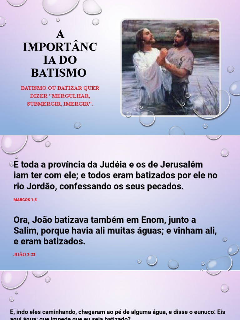 A Importância do Batismo nas Águas | PDF
