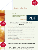 Mixed Methods Research Literature Review